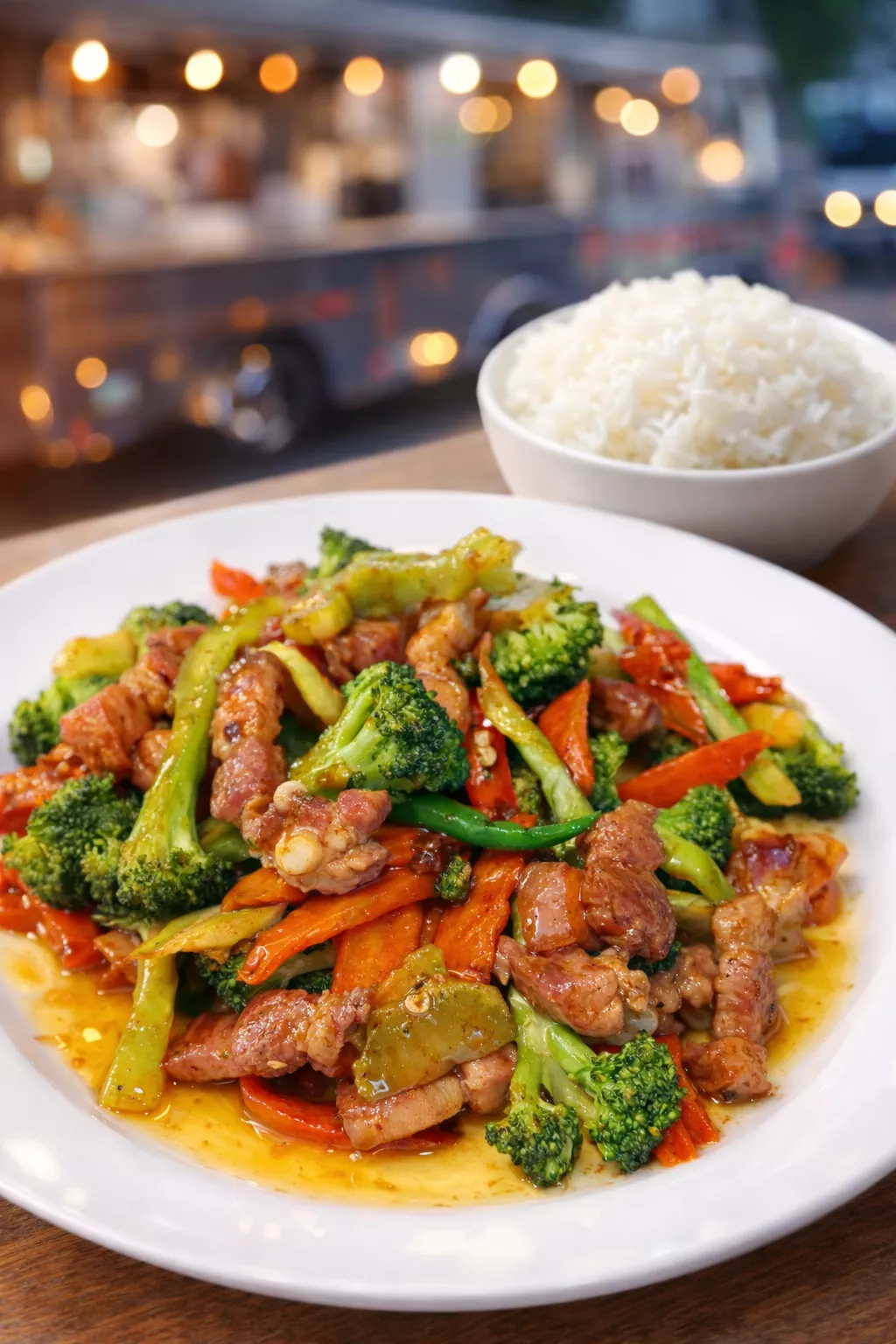 Porc sauté aux légumes