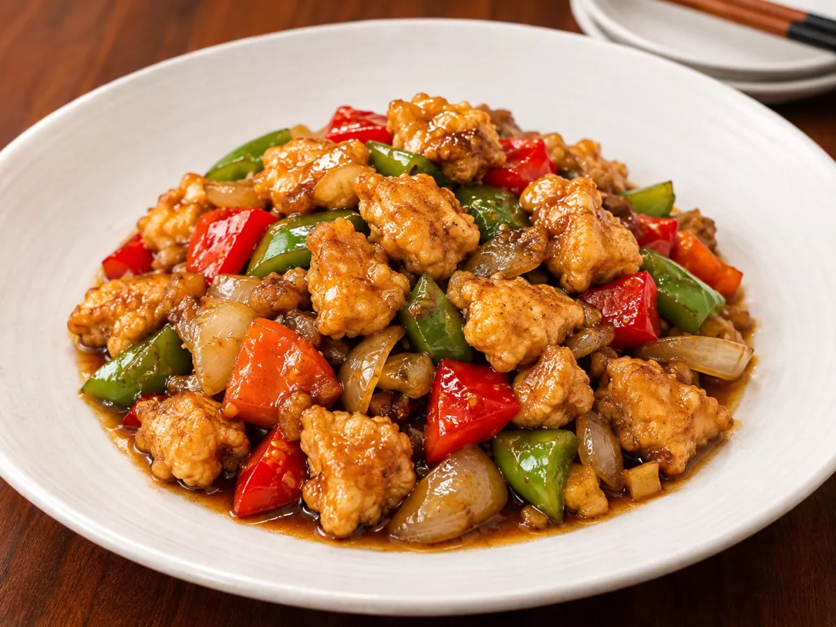 Poulet poivron et noix de cajou